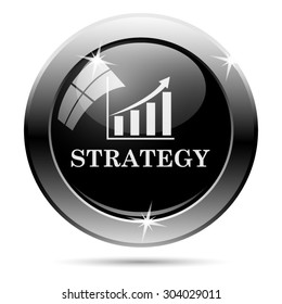Strategy icon. Internet button on white background. EPS10 vector 