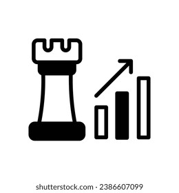 Icono de estrategia aislar ilustración de material vectorial de fondo blanco.