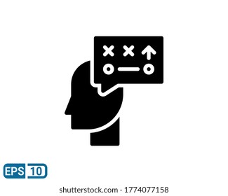 strategy icon isolated on white background. vector illustration in glyph style. EPS 10