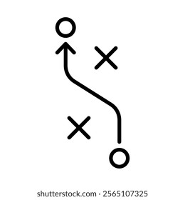strategy icon line vector design with trendy style