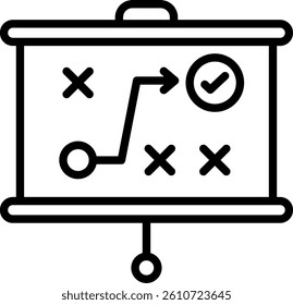 Strategy Icon Line Vector Illustration