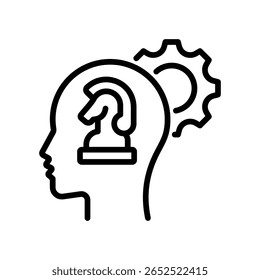 Strategy Icon Line Vector Illustration
