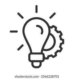 Strategy Icon Lineal Style Vector Illustration