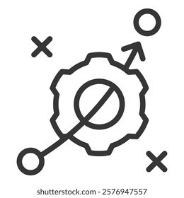 Strategy Icon Lineal Style Vector Illustration