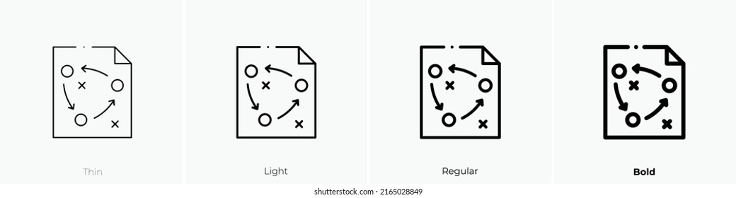 strategy icon. Linear style sign isolated on white background. Vector illustration.