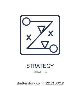 Strategy icon. Strategy linear symbol design from Strategy collection. Simple outline element vector illustration on white background.
