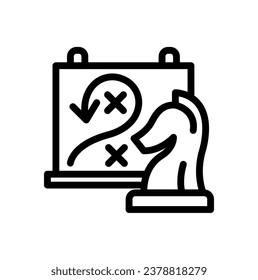 strategy icon or logo design isolated sign symbol vector illustration - High quality black outline style vector icon collection. Icon Design