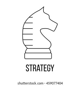 Strategy icon or logo line art style. Vector Illustration.
