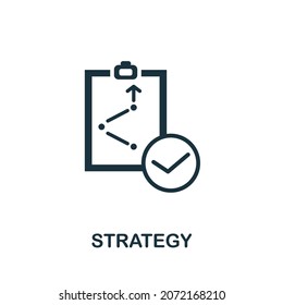 Strategy icon. Monochrome simple element from core value collection. Creative Strategy icon for web design, templates, infographics and more