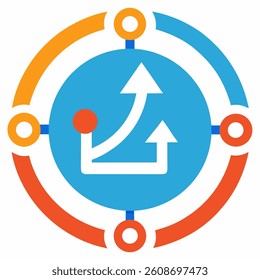 Strategy icon on white background