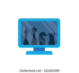 Strategy, icon. online chess game. editable vector.
