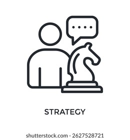 Strategy Icon Outline Style. Vector Illustration For Graphic Design