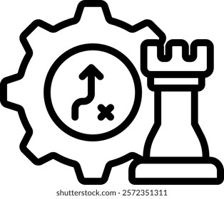 Strategy Icon Outline Vector Illustration