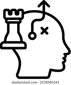 Strategy Icon Outline Vector Illustration