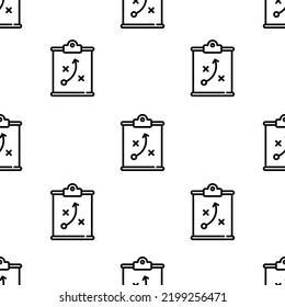 strategy icon pattern. Seamless strategy pattern on white background.