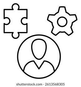 Strategy icon represented by Strategy symbol Line style.