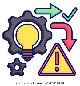 Strategy icon represented by Strategy symbol Lineal Color style.