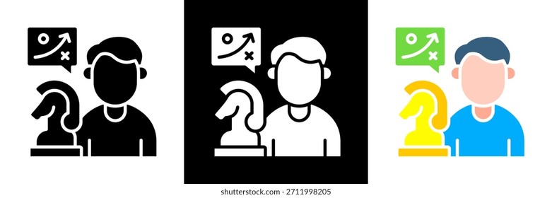 Strategy Icon Set Glyph vector Illustration