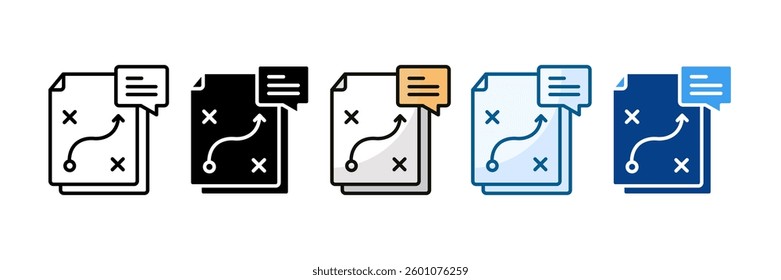 Strategy Icon Set Multiple Style Collection