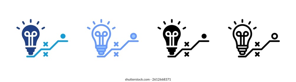Strategy icon set multiple style collection