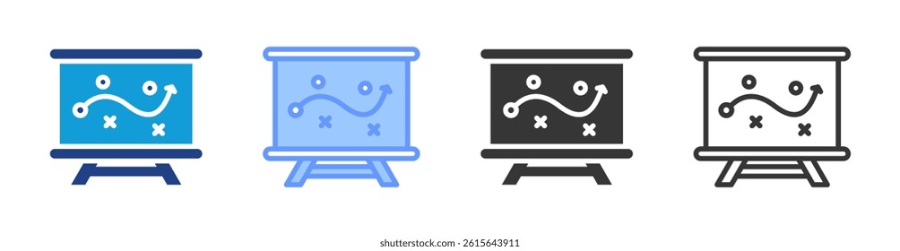 Strategy icon set multiple style collection