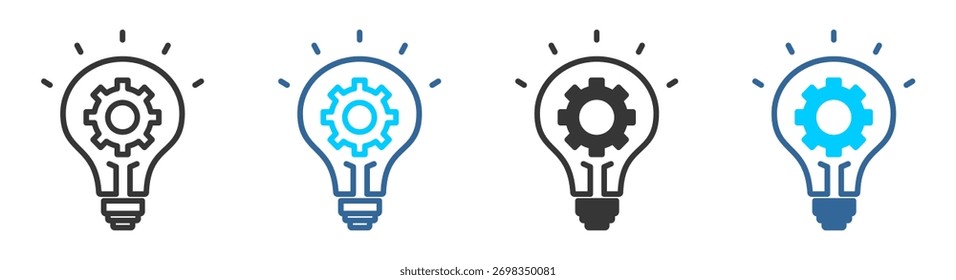 Strategy icon set multiple style collection