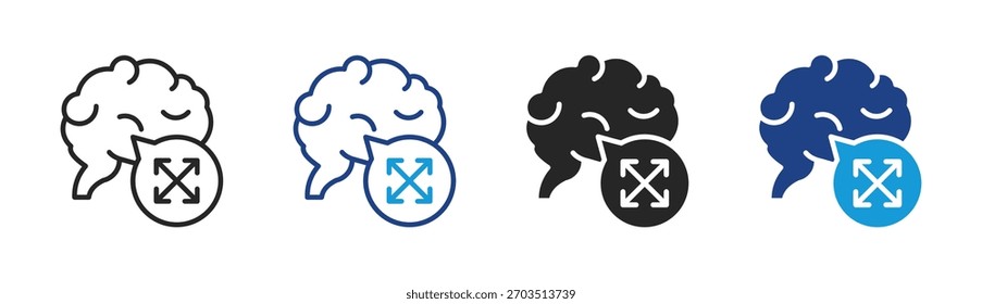 Conjunto de iconos de estrategia colección de estilos múltiples