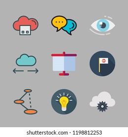 strategy icon set. vector set about vision, white board, wrong way and shortcut icons set.