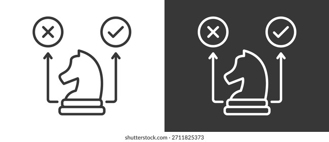Conjunto De Íconos De Estrategia Colección De Vector Aislado En Blanco Y Negro