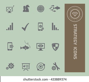 Strategy icon set,vector