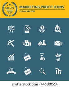 
Strategy icon set,vector