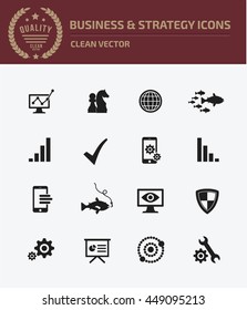 Strategy icon set,vector