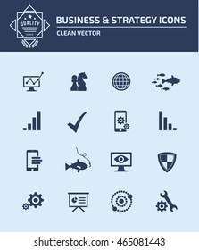 Strategy icon set,vector
