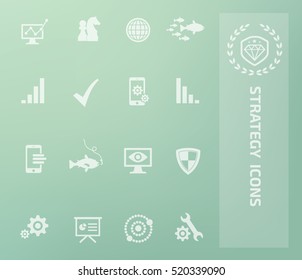
Strategy icon set,vector