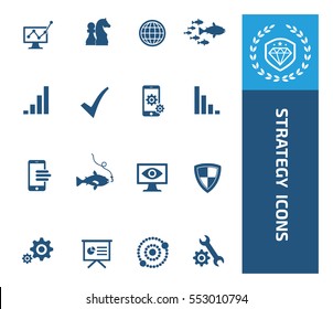 
Strategy icon set,vector