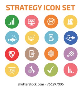Strategy icon set,vector