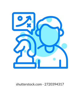 Ícone De Estratégia Na Ilustração Do Vetor De Forma