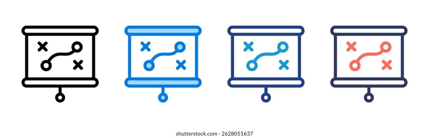 Strategy icon sheet multiple style collection