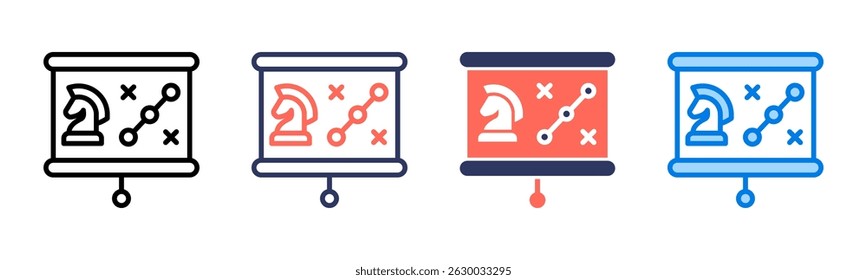 Strategy icon sheet multiple style collection