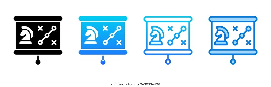 Strategy icon sheet multiple style collection