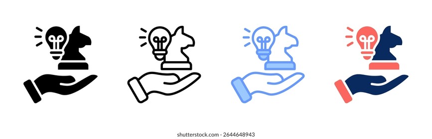 Strategy icon sheet multiple style collection