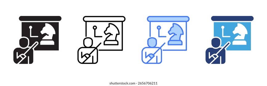 Strategy icon sheet multiple style collection