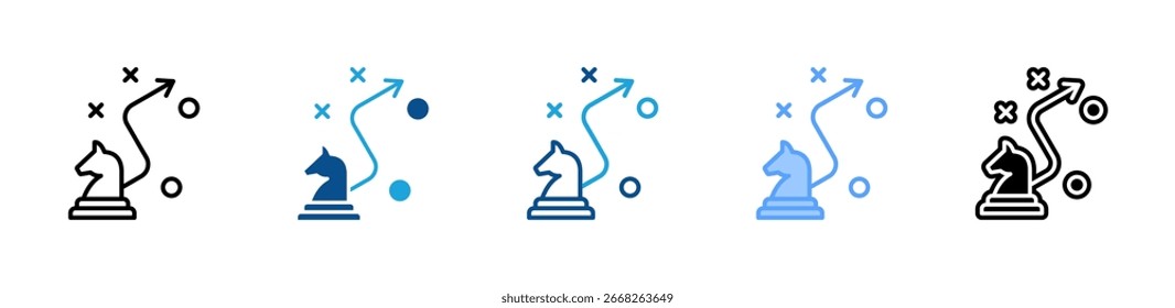 Strategy icon sheet multiple style collection