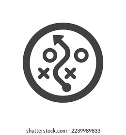 Vector de símbolos de icono de estrategia