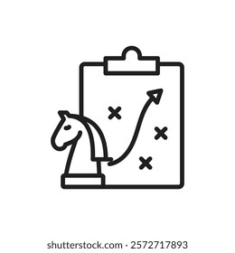 strategy icon Simple thin outline