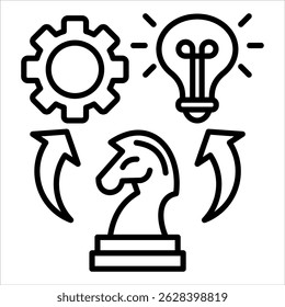 Strategy Icon. Simple Vector Outline Illustration