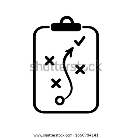 Strategy icon, strategic plan - stock vector