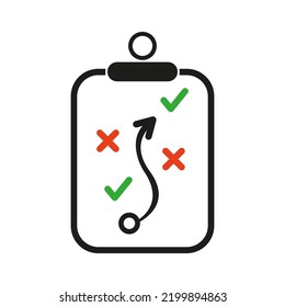 Strategy icon, strategic plan. Vector illustration