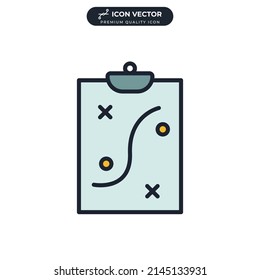 plantilla de símbolo de icono de estrategia para el logotipo de colección de diseño gráfico y web ilustración vectorial