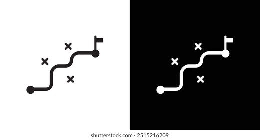strategy icon Thin line flat illustration